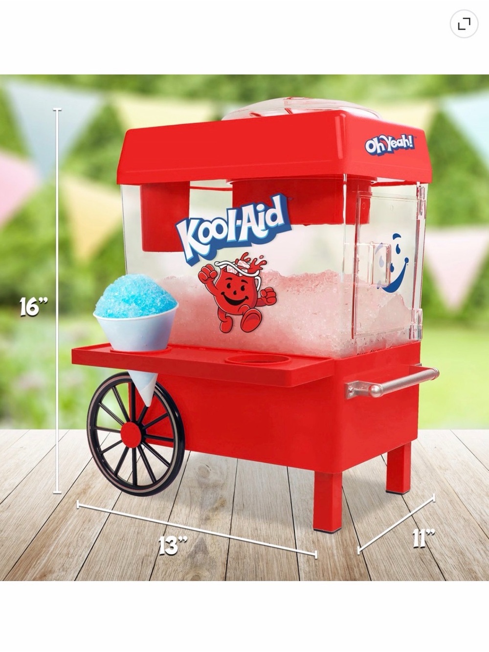 Kool-Aid Tabletop Snow Cone Maker, Shaved Ice Machine and Icee Snow Cone Machine